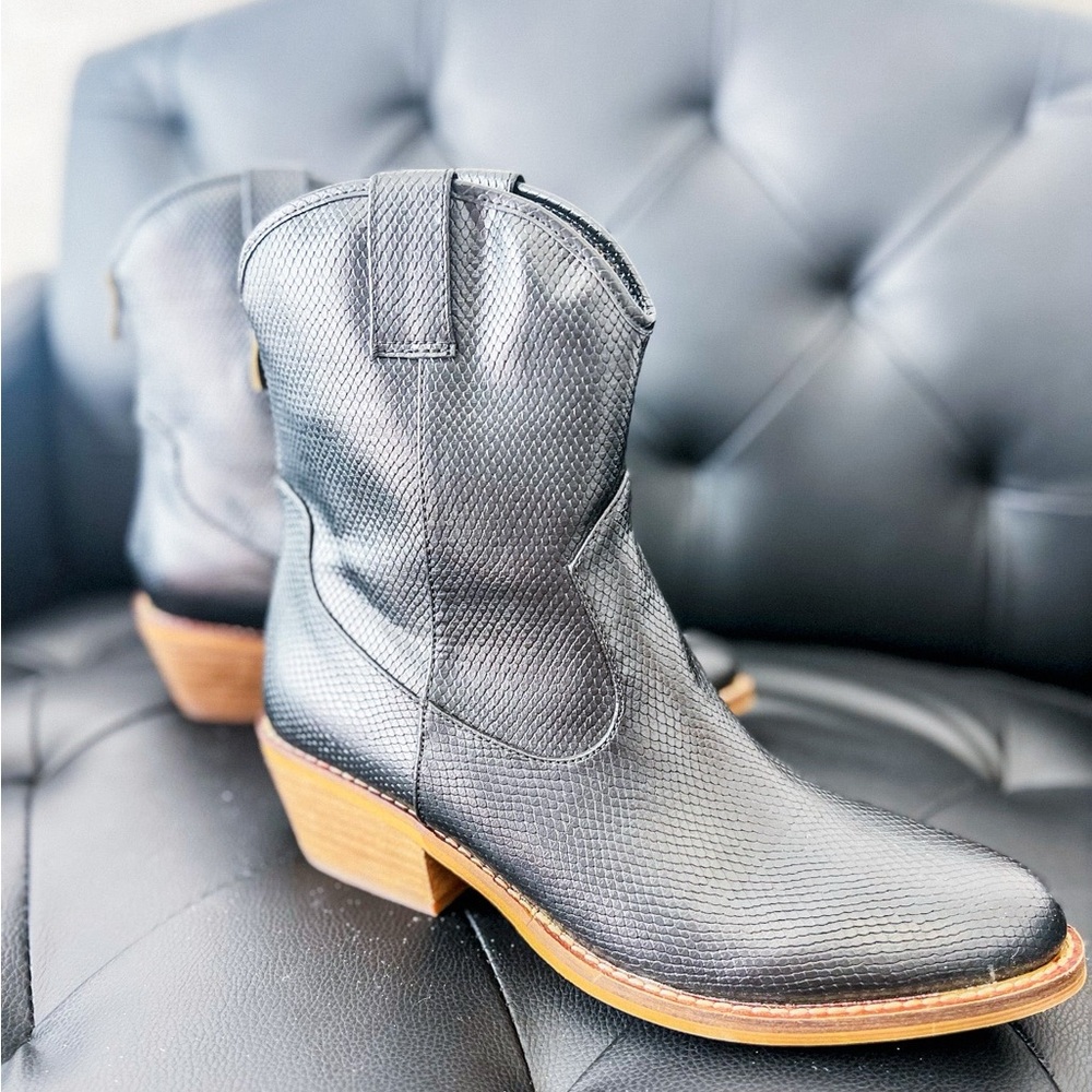 black cowboy booties